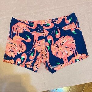 Lilly Pulitzer Navy and Pink Flamingo Shorts